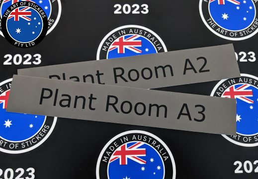 Custom Printed Contour Cut Die-Cut Plant Room Number Vinyl Business Signage Stickers
