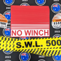 Bulk Catalogue Printed Contour Cut Die-Cut Safe Working Load Custom No Winch Vinyl Business Safety Signage Stickers