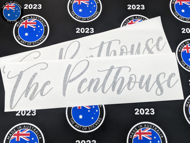Custom Vinyl Cut Lettering the Penthouse Business Logo Stickers
