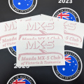 Custom Vinyl Cut Mazda MX-5 Club Lettering Business Logo Stickers
