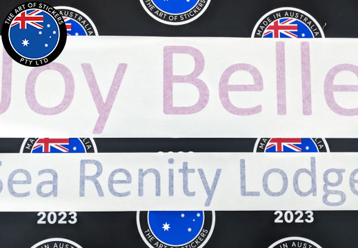 Custom Vinyl Cut Sea Renity Lettering Business Logo Stickers
