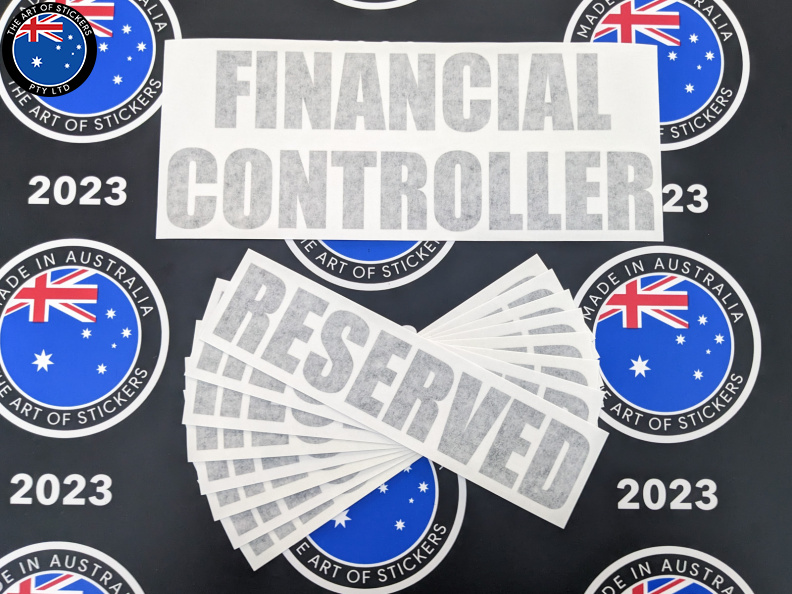Bulk Custom Vinyl Cut Financial Controller Lettering Business Signage Stickers
