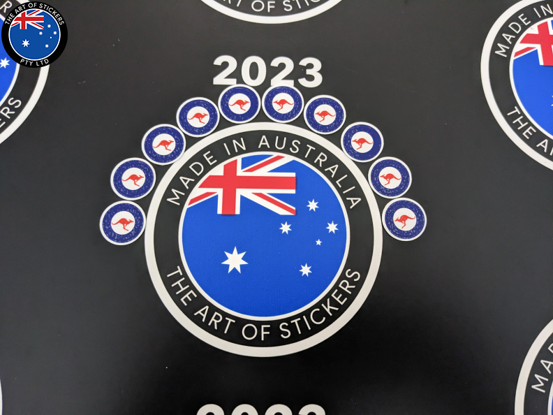 Custom Printed Contour Cut Die-Cut Royal Australian Air Force Roundel Vinyl Stickers