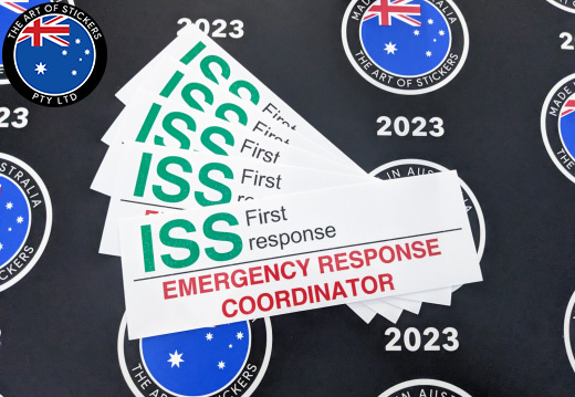 Custom Printed Contour Cut Die-Cut ISS First Response Vinyl Business Stickers