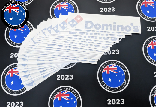 Bulk Custom Printed Contour Cut Domino's Vinyl Business Logo Stickers
