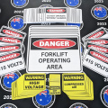 Bulk Catalogue Printed Contour Cut Die-Cut Danger Warning Vinyl Business Safety Signage Sticker Set