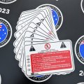 Bulk Custom Printed Contour Cut Die-Cut Warning Keep Out Vinyl Business Safety Stickers