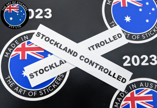 Custom Printed Contour Cut Die-Cut Stockland Controlled Vinyl Business Signage Stickers