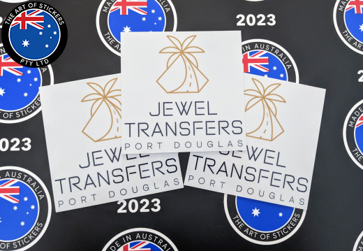 Custom Printed Contour Cut Jewel Transfers Port Douglas Class-2 Reflective Vinyl Business Stickers