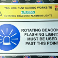 Custom Printed CPB Flashing Light Must Be Used Corflute Business Signage