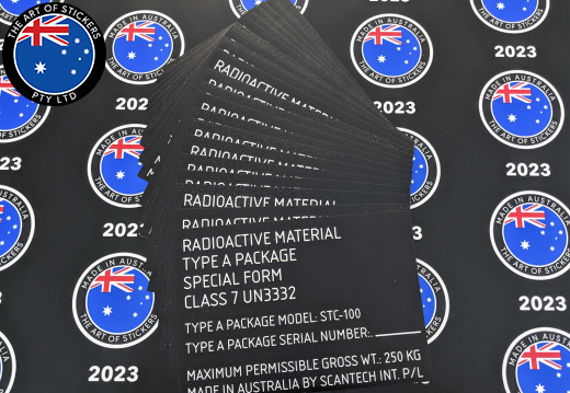 Bulk Custom Printed Contour Cut Die-Cut Radioactive Material Vinyl Business Safety Signage Stickers