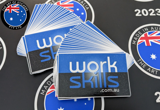 Bulk Custom Printed Contour Cut Die-Cut Work Skills Vinyl Business Logo Stickers