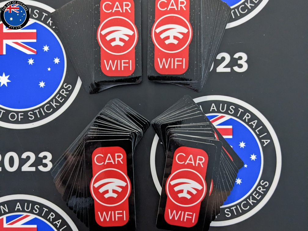 Bulk Custom Printed Contour Cut Die-Cut Network Hoist Car Wi-Fi Vinyl Business Signage Stickers