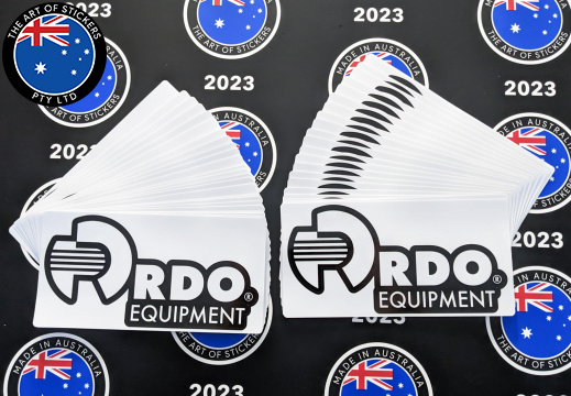 Bulk Custom Printed Contour Cut Die-Cut RDO Equipment Vinyl Business Logo Stickers