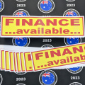 Bulk Custom Printed KO Cars and Commercial Finance Available Static Cling Business Signage