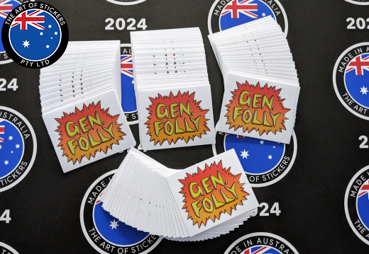 Bulk Custom Printed Contour Cut Die-Cut Gen Folly Vinyl Business Logo Stickers