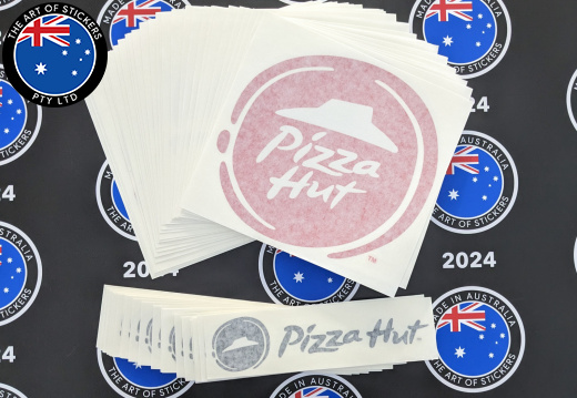 Bulk Custom Printed Contour Cut Pizza Hut Vinyl Business Logo Stickers