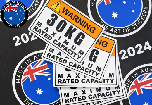 Bulk Catalogue Printed Contour Cut Die-Cut Maximum Rated Capacity Vinyl Business Safety Signage Stickers