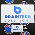 Custom Printed Contour Cut Die-Cut Draintech Solutions Vinyl Business Logo Stickers