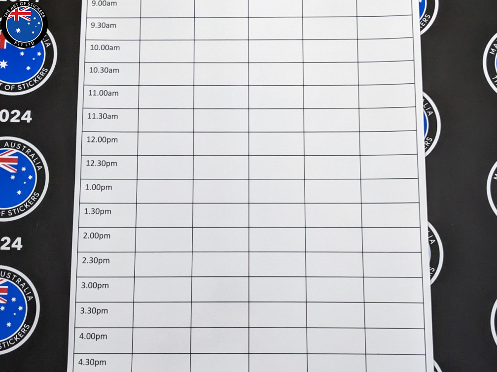 Custom Printed Die Cut Dry Erase Laminated Time Keeping Vinyl Business Whiteboard Stickers