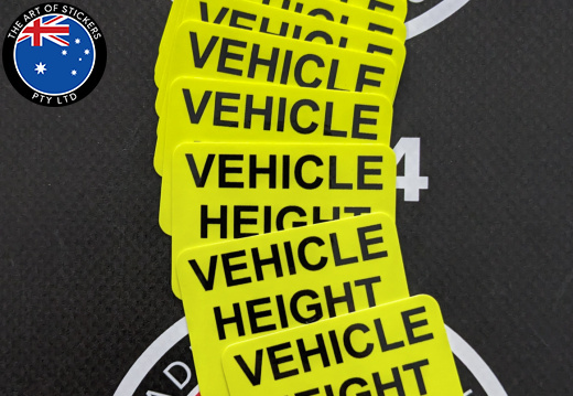 Bulk Catalogue Printed Contour Cut Die-Cut Vehicle Height Vinyl Business Safety Signage Stickers