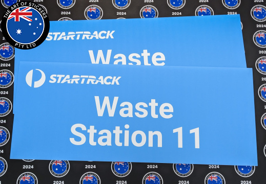 Custom Printed Startrack Waste Station Corflute Business Signage