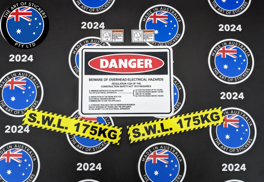 Bulk Catalogue and Custom Printed Contour Cut Die-Cut Vinyl Business Safety Signage Stickers