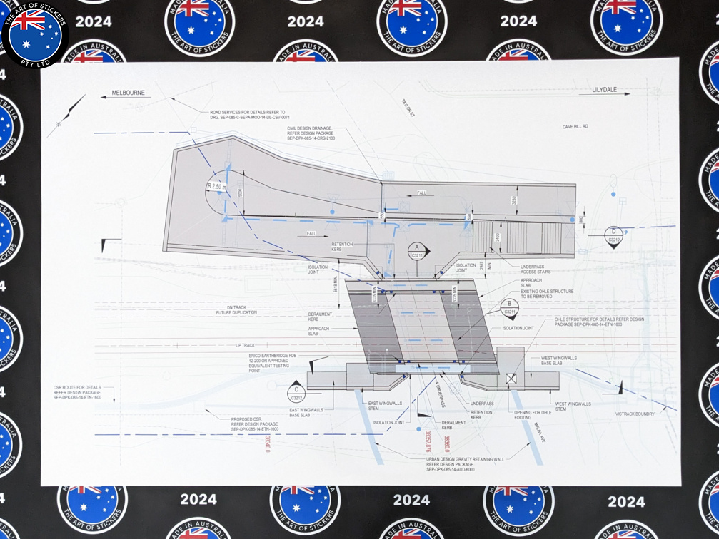 Custom Printed Die-Cut Dry Erase Laminated Vinyl Business Map Whiteboard Stickers