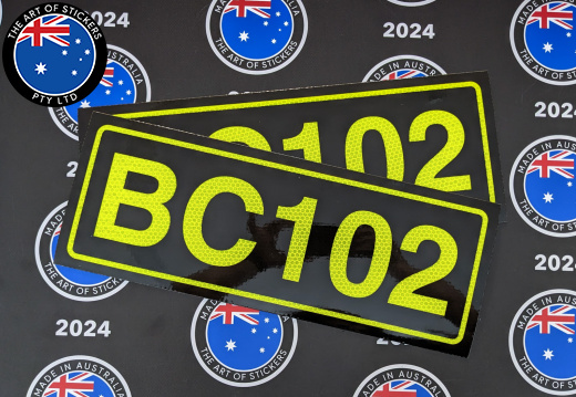 Custom Printed Die-Cut Reflective Call Sign Vinyl Business Stickers
