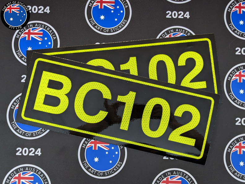 Custom Printed Die-Cut Reflective Call Sign Vinyl Business Stickers