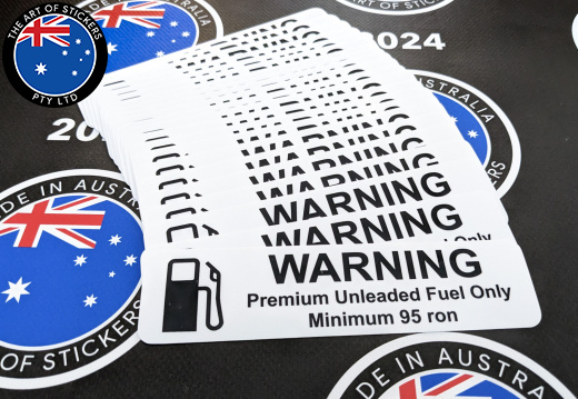 Bulk Catalogue Printed Die-Cut Warning Premium Fuel Only Vinyl Business Safety Signage Stickers