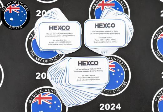 Bulk Custom Printed Die-Cut Hexco Vinyl Business Merchandise Labels