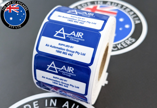Custom Printed Air Automation Group Business Label Rolls