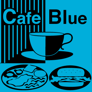 PG Designs Sticker Cafe Blue